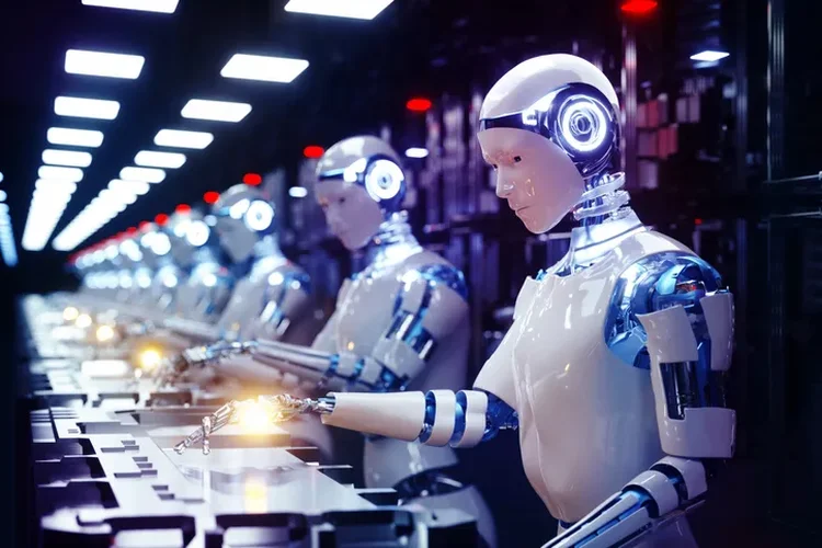 robõs humanoides trabalhando