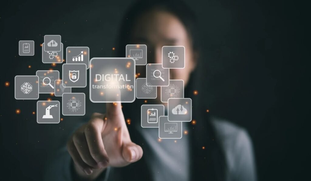 pessoa usando uma tela touch screen